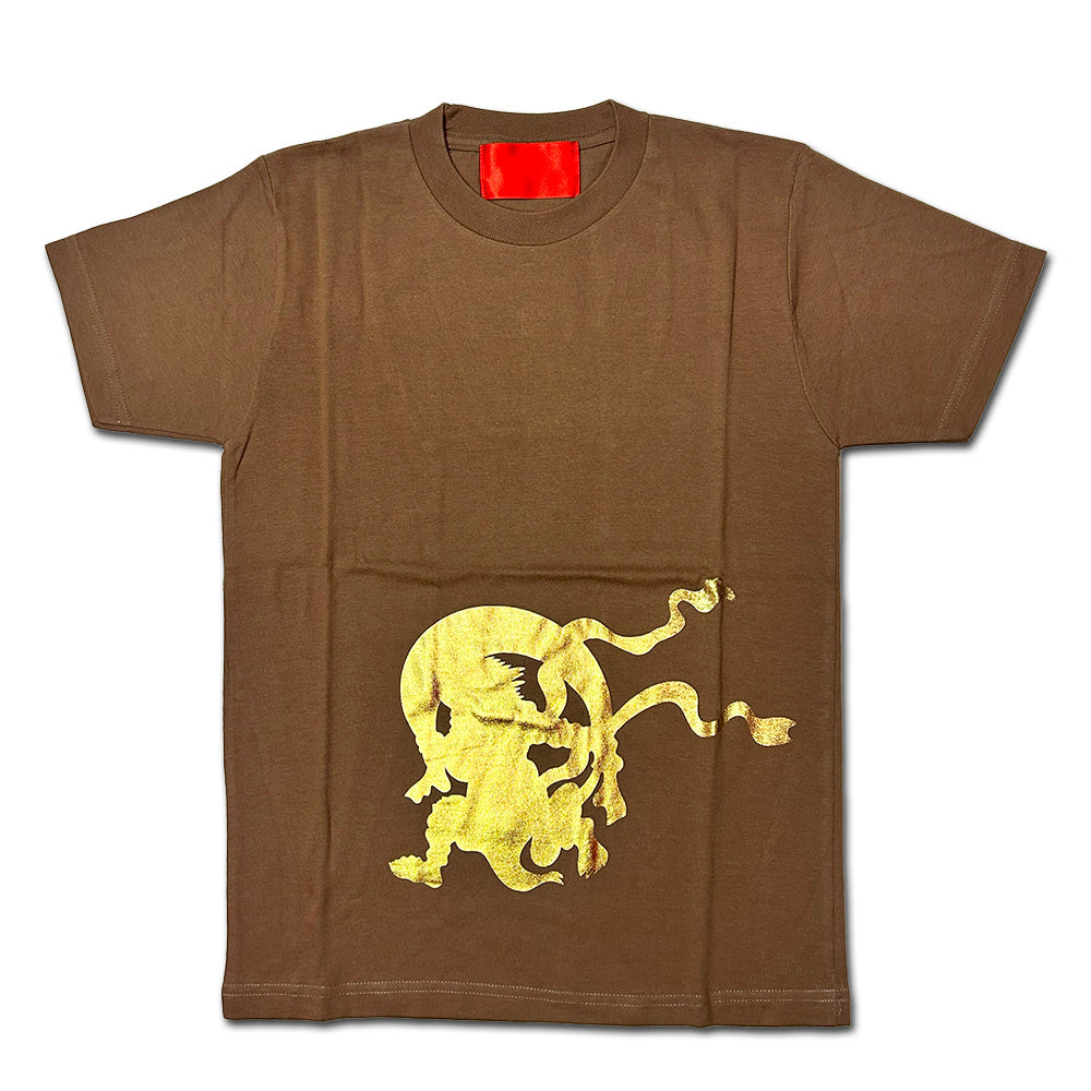 浜崎健 |アートTシャツ 「ゴールド風神雷神」 現代アート 半袖Tシャツ|浜崎健立現代美術館