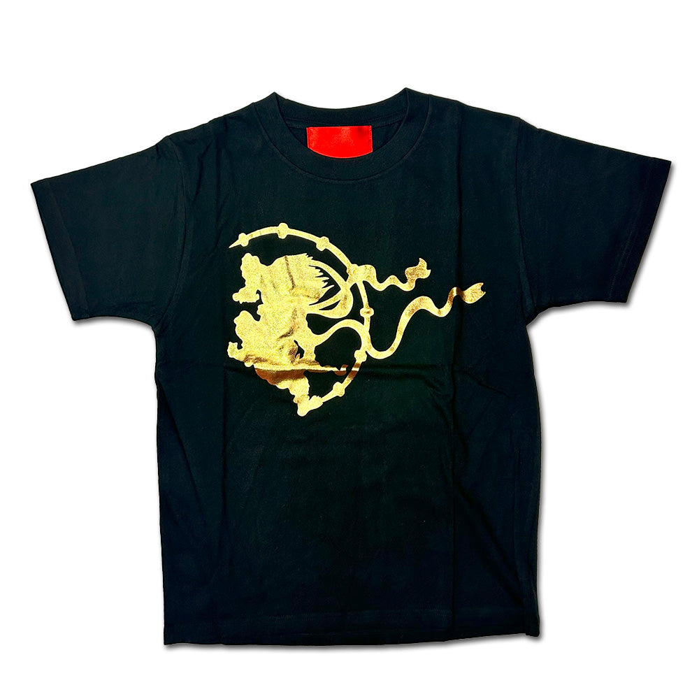 アート Tシャツ 半袖 「ゴールド風神雷神」 現代アート KenHamazaki 浜崎健 浜崎健立現代美術館 レッドミュージアム