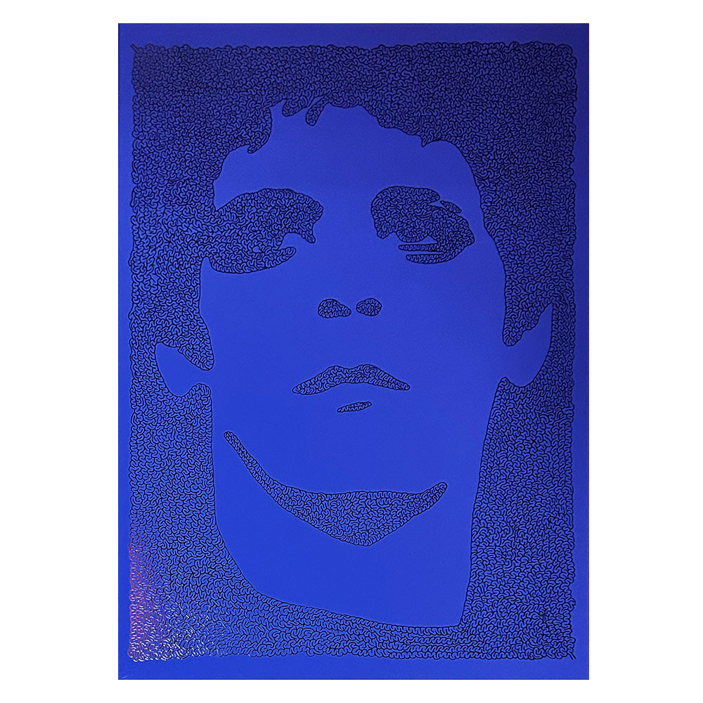 浜崎健作品|迷宮の肖像画「ルー・リード」 現代アート シルクスクリーン |浜崎健立現代美術館