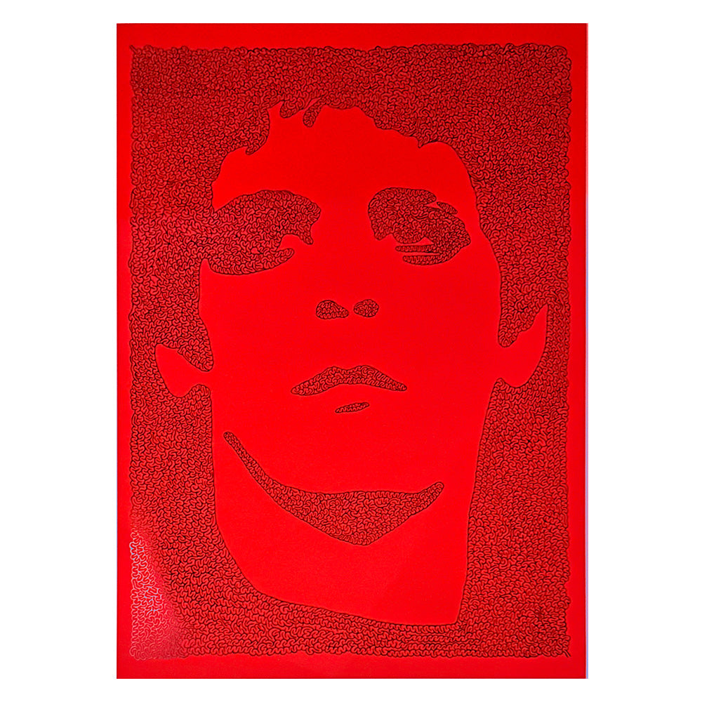浜崎健作品|迷宮の肖像画「ルー・リード」 現代アート シルクスクリーン |浜崎健立現代美術館