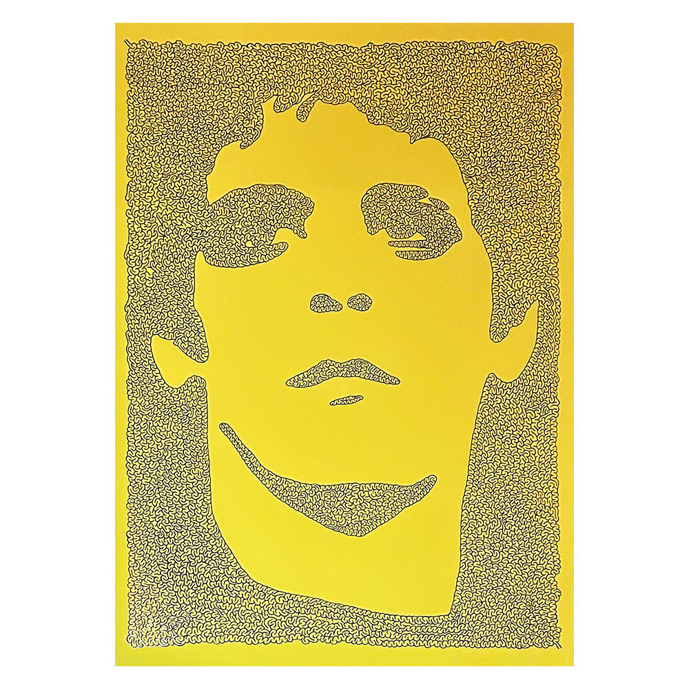 浜崎健作品|迷宮の肖像画「ルー・リード」 現代アート シルクスクリーン |浜崎健立現代美術館